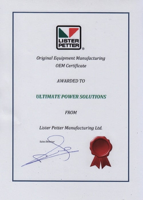 UPS certificate