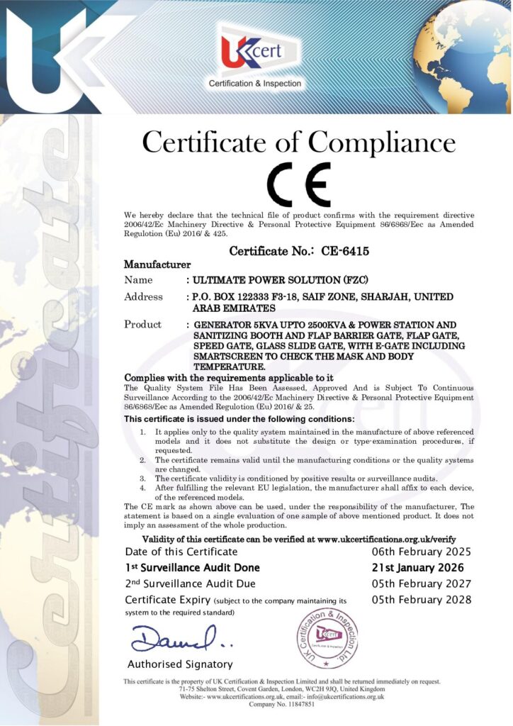CE MARK LVD CE-6415 S1 ULTIMATE POWER SOLUTION (FZC)