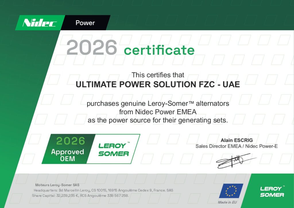 LEROY SOMER OEM CERTIFICATE 2026
